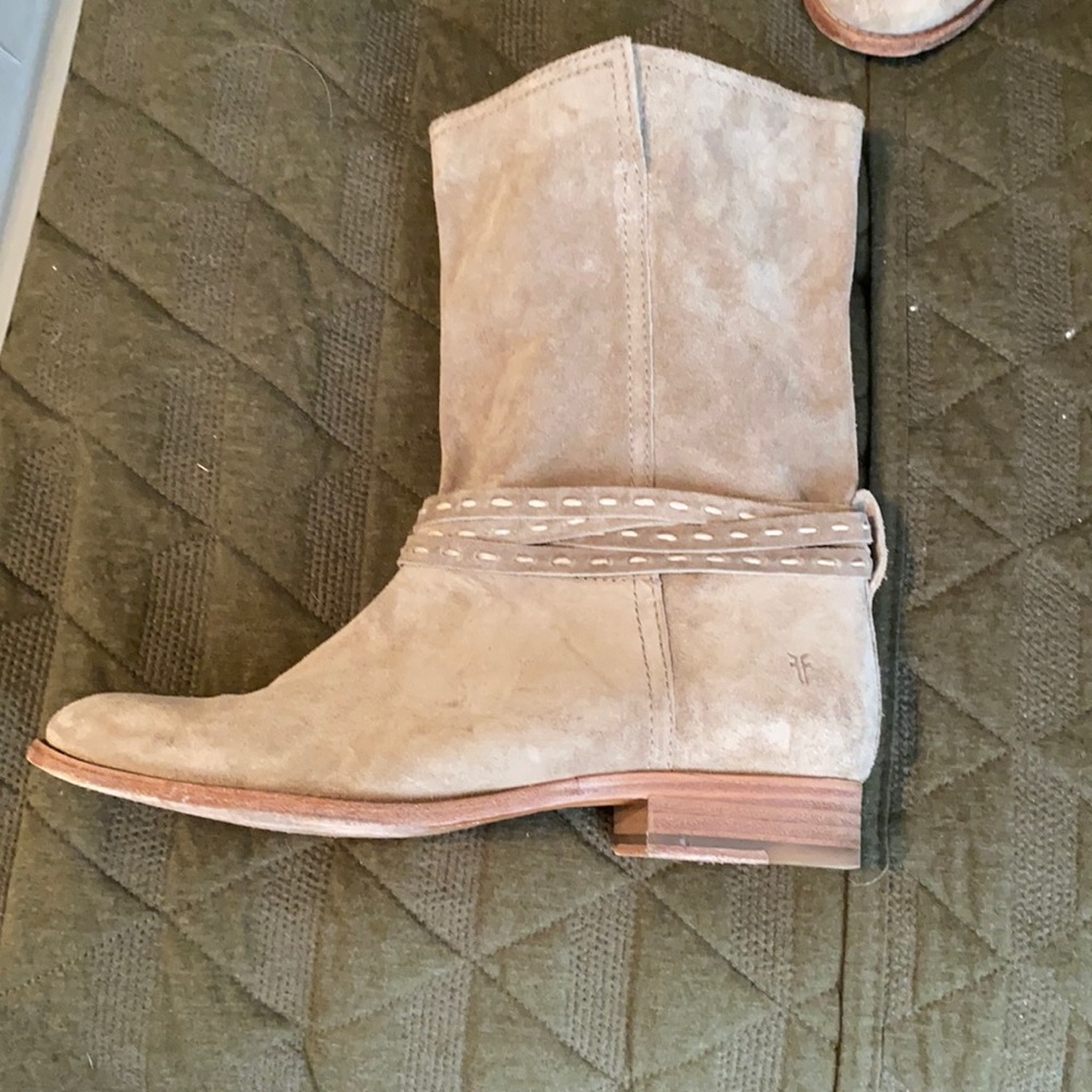 Frye Tan Suede Boots